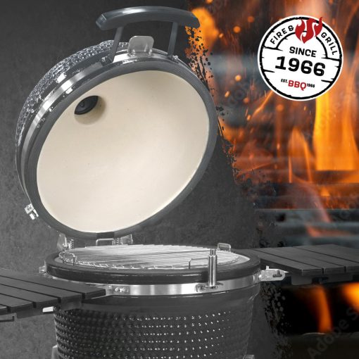 LANDMANN KAMADO GRILL FASZENES 56CM 22″ SZÜRKE 