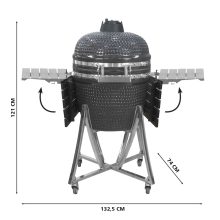 LANDMANN KAMADO GRILL FASZENES 56CM 22″ SZÜRKE 