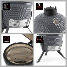 LANDMANN KAMADO GRILL FASZENES 32CM 12,6″ SZÜRKE 