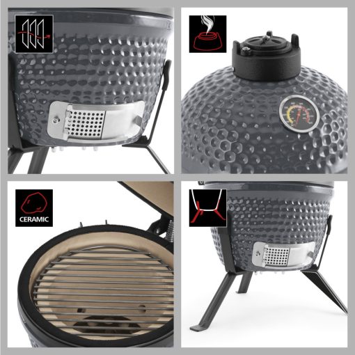 LANDMANN KAMADO GRILL FASZENES 32CM 12,6″ SZÜRKE 