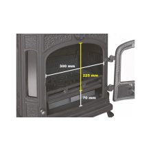 WENTOREX Matterhorn WS-D 8 öntöttvas fatüzelésű kályha (8 kW / matt fekete)
