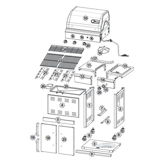 Triton PTS 3.1 (sötét szürke) grafit gázgrill