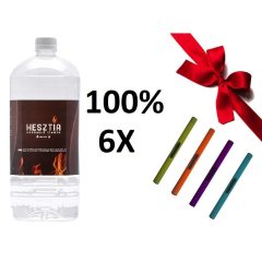   HESZTIA Bioetanol 1,9 L - 6db - Ajándék színes gyújtópálcával