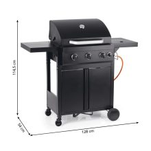 Landmann Gázgrillkocsi / Grillező Rookie 3.1 szekrénnyel (fekete)