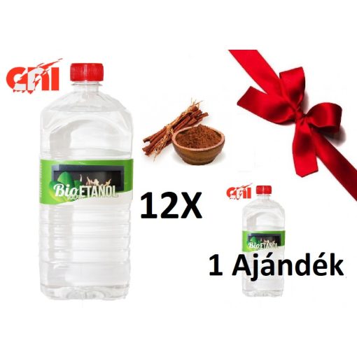 CNI Bioetanol 1,0 L Fahéj - 11db + 1 Flakon Ajándék