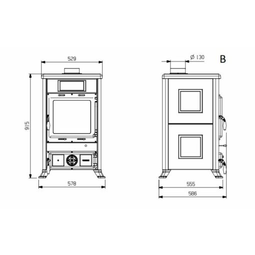 LA NORDICA ROSSELLA R1 BII BORDEAUX KÁLYHA