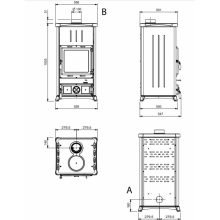 LA NORDICA FEDORA - STEEL ANTHRACITE BLACK KÁLYHA