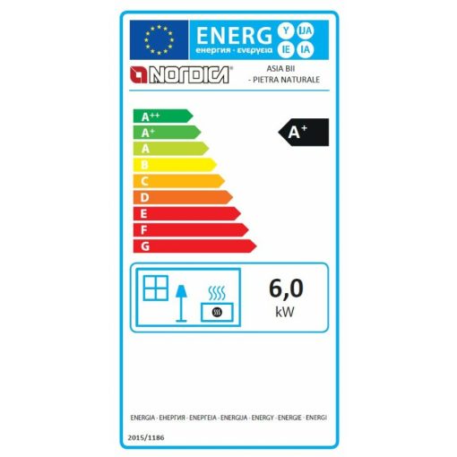 La Nordica ASIA BII fatüzelésű kályha (6 kW)