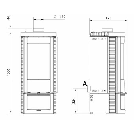 La Nordica MARLENA 5.0 öntöttvas fatüzelésű kályha (7,5 kW)