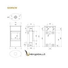 KRATKI BJORN MAGASÍTOTT KANDALLÓKÁLYHA - Ajándék Hamuporszívóval