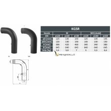 KÁLYHA BEKÖTŐ KÖNYÖK TISZTÍTÓ NYÍLÁSSAL ÉS ELZÁRÓ SZELEPPEL (RÖVID) 150MM