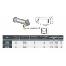 LÉGBEVEZETŐ EGYSZERŰ 80MM FESTETT SZELLŐZŐVEL