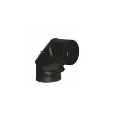   Inoxterm 160 mm belső átmérőjű 90°-os kazán füstcső könyök - fekete (Ø160 mm)