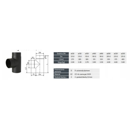 FÜSTCSŐ T-IDOM 180MM 90°